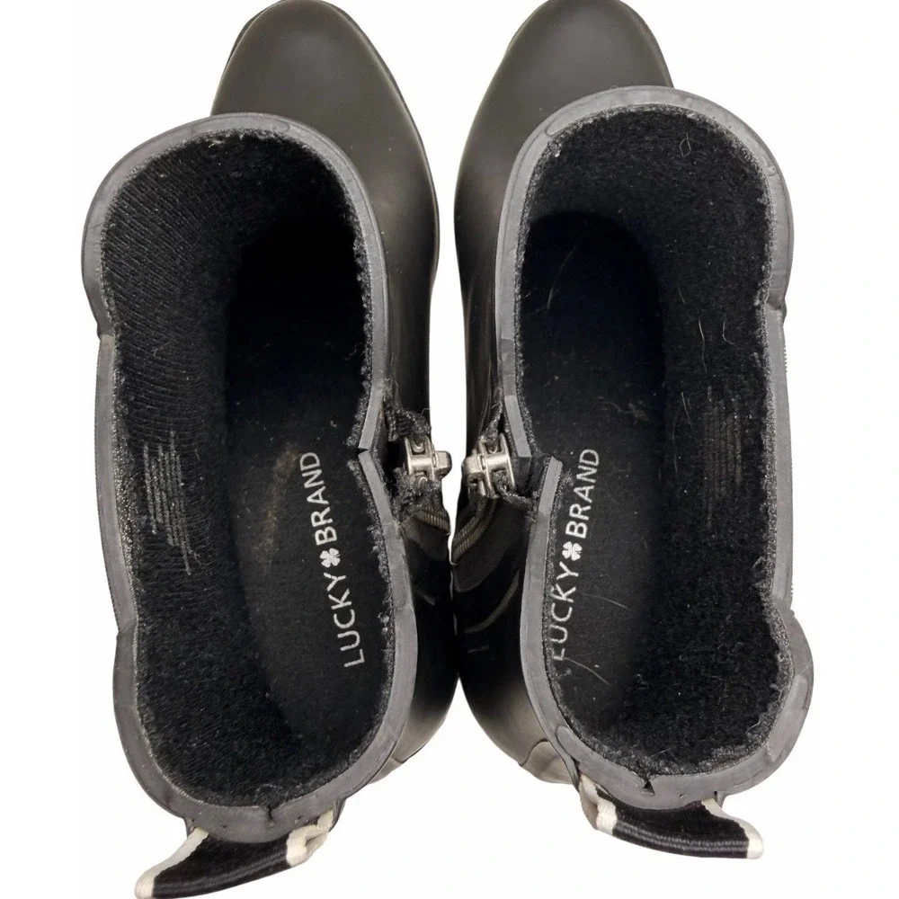 Lucky Brand Basel H2O Waterproof‎ Chelsea Rain Booties Black Women’s 9